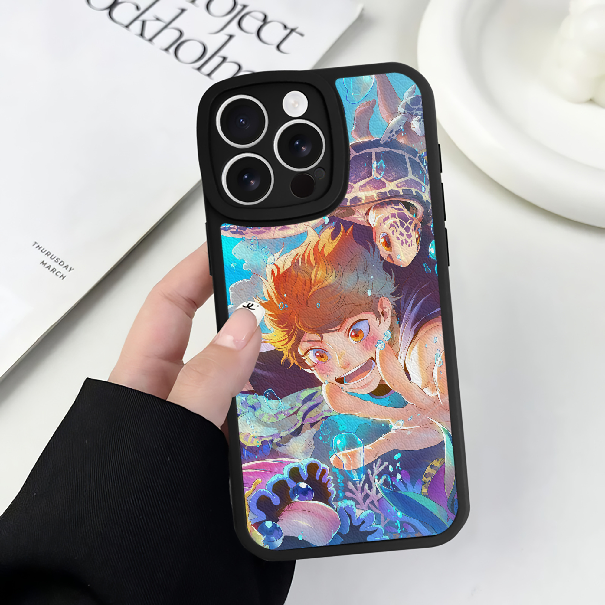（画像用） ハイキュー!! Haikyu!! 【iPhone 16シリーズ対応】シリコンスマホケース（レザー調） 材質：シリコン